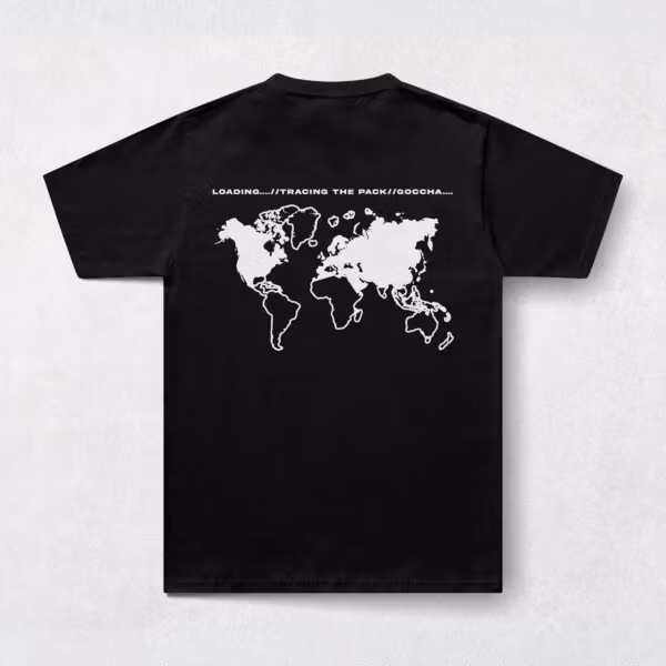 T-shirt Black - back - world