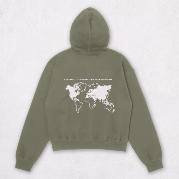 Hoodie Olive Green - back