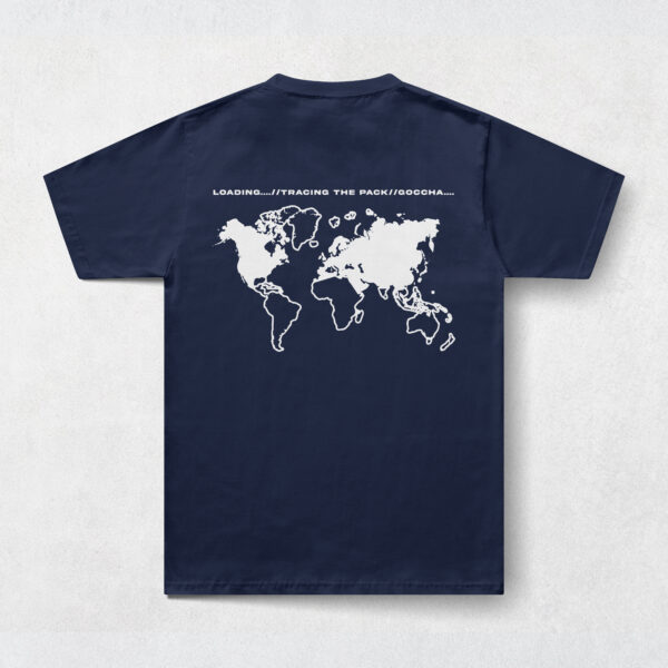 T-shirt Dark Blue - back - worldmap